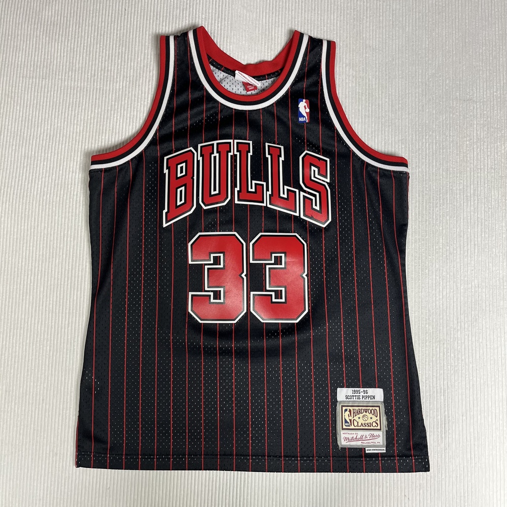 Chicago Bulls Jersey Mens Large Black NBA Scottie Pippen 33 Mitchell & Ness